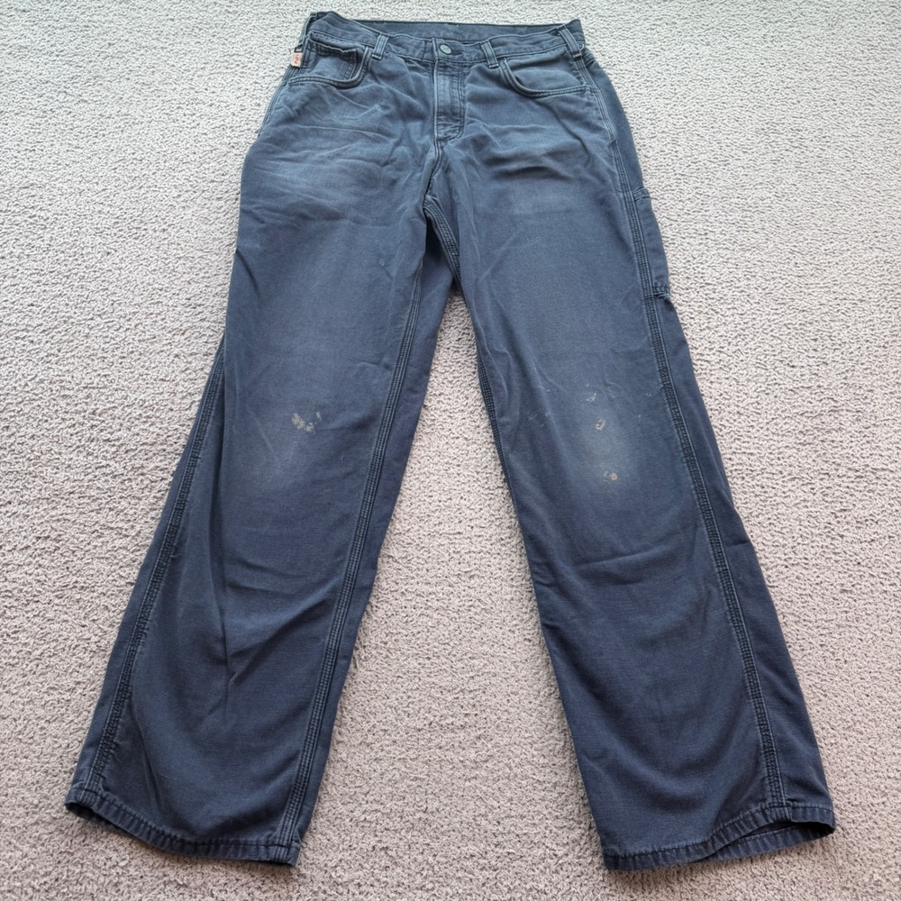 Carhartt FR Flame Resistant Work Pants Navy Blue 31x32 FRB159-DNY CAT 2 Men